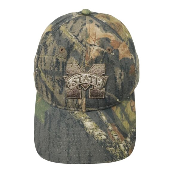 MS State Bulldogs Embroidered Patch Strapback Cap Camo Trucker NCAA Baseball Hat - Picture 15 of 15